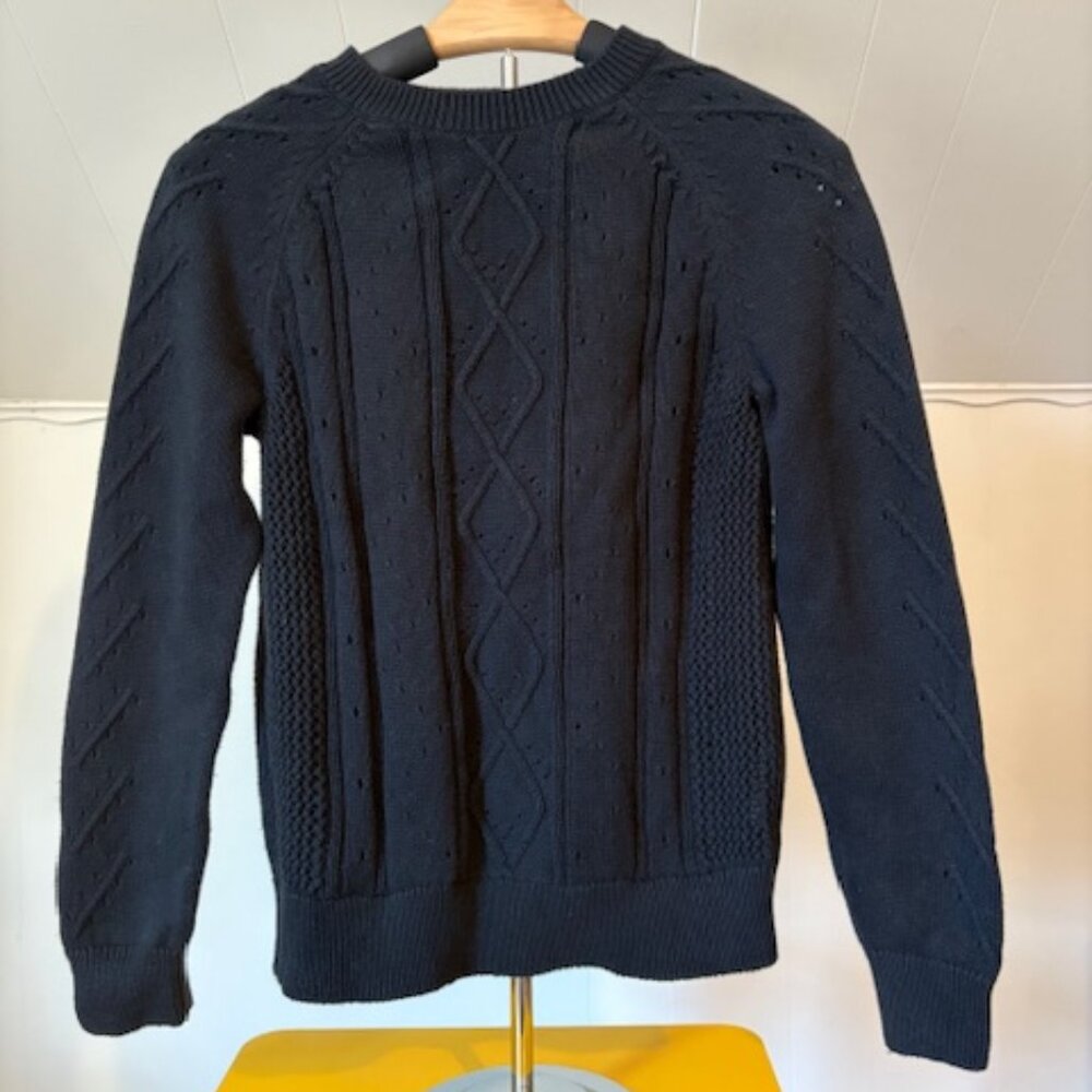 J.Crew Women's Cable Knit Sweater - Black - Size Small